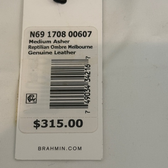 Brahmin Medium Asher Reptilian Ombre Melbourne Tote - Picture 5 of 13